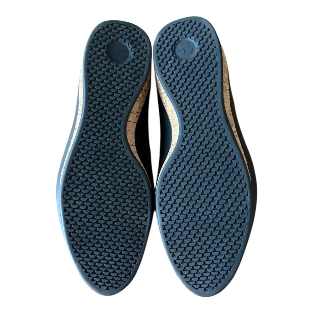 Soleni Marie Orthotic Mary Jane Style Womens Size 8.5 Black Leather Wedge Flats - Picture 5 of 14